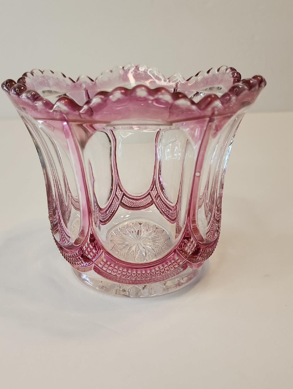 Pink Victorian-Style Glass Bowl